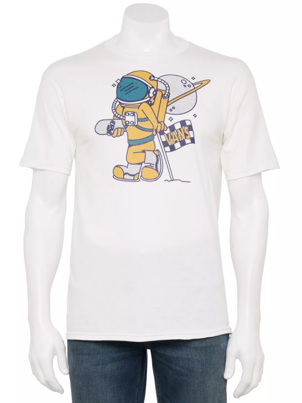 Vans Astronaut Space Cadet Skateboard Graphic Short Sleeve Tee Shirt
